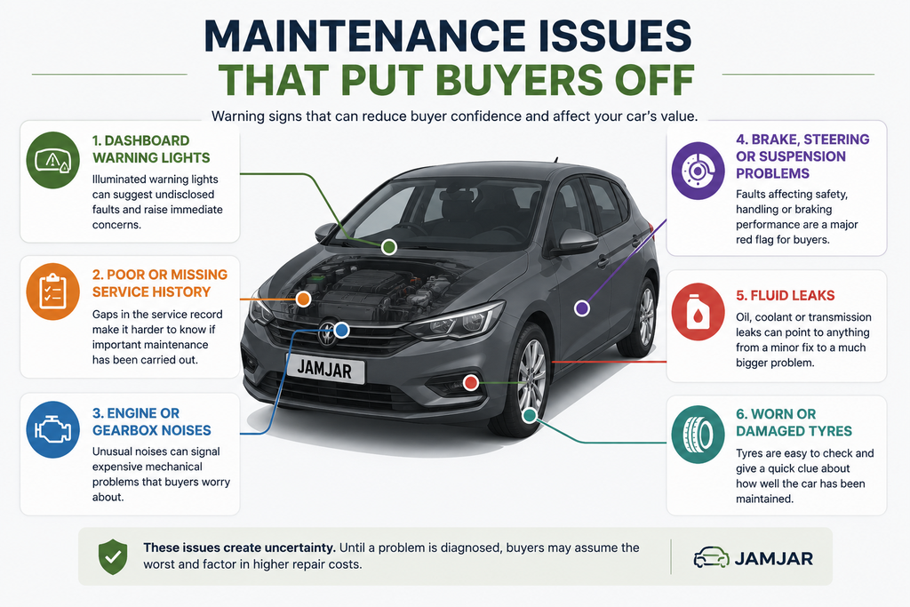 Common car maintenance issues that can concern buyers when a vehicle is being sold